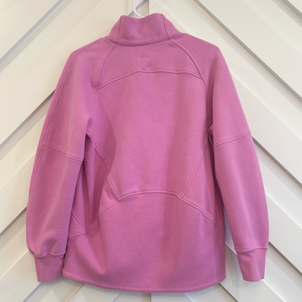 Lululemon Scuba Oversized Funnel Neck Half Zip *Long In Dahlia Mauve Size XS/S - Picture 2 of 6